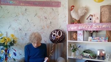 Nottingham care home Resident celebrates 80th birthday